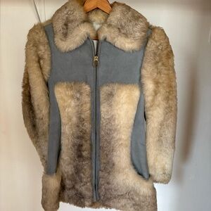 Vintage Icelandic sheepskin coat